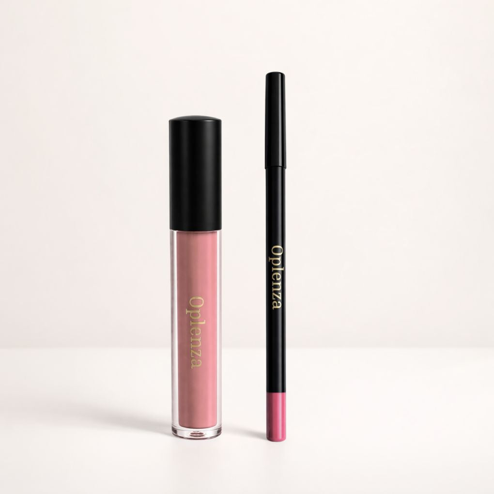 Oplenza Opulent Matte Lip Kit: the best duo of liquid lipstick and lip liner—smudge-proof, long-lasting, highly pigmented, with no flaking or heavy feel—Shade 07 Sage